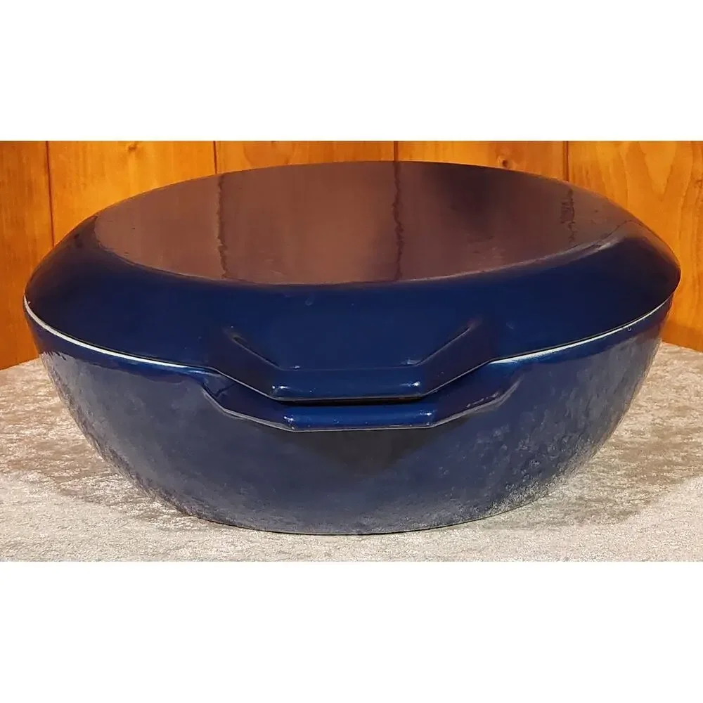 Vintage Copco Dutch Oven w/Lid – Blue Enamel Cast Iron –Mid Century Scandinavian